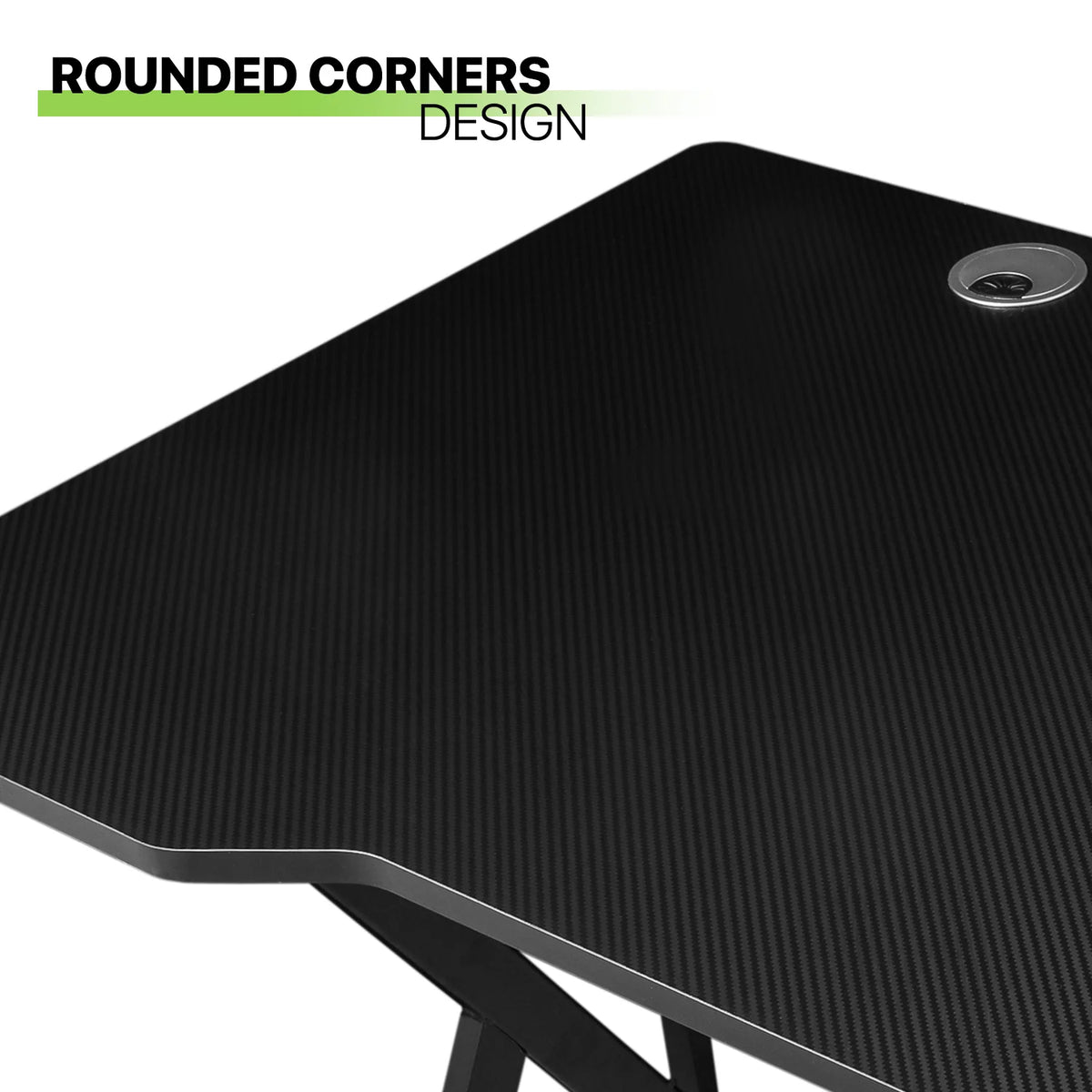Black Portable Computer Desk with Host Rack D153935