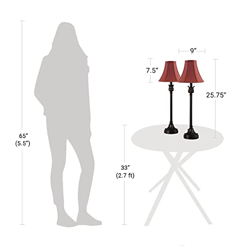 Bronze Buffet Table Lamps Set of 2 M2183