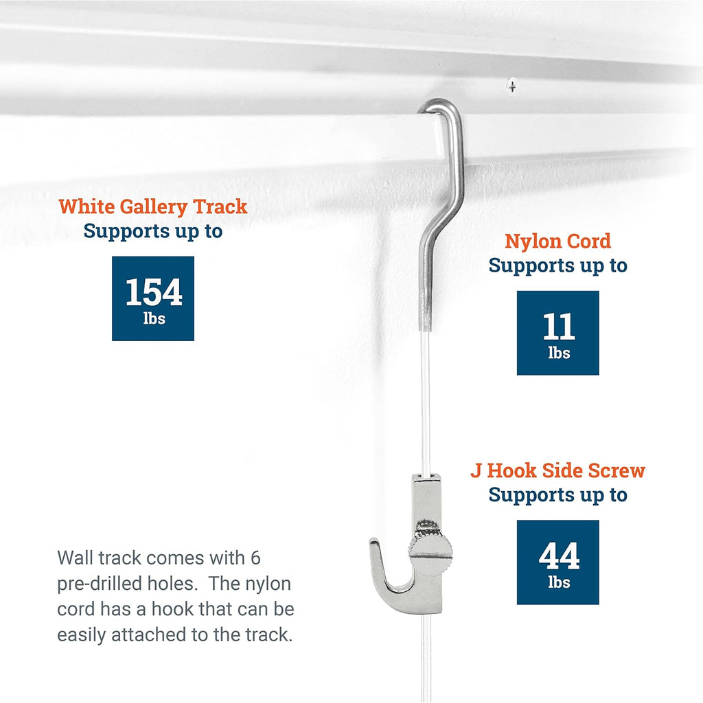 79 Inch Track Kit with Nylon Cords and Picture Hooks Y187