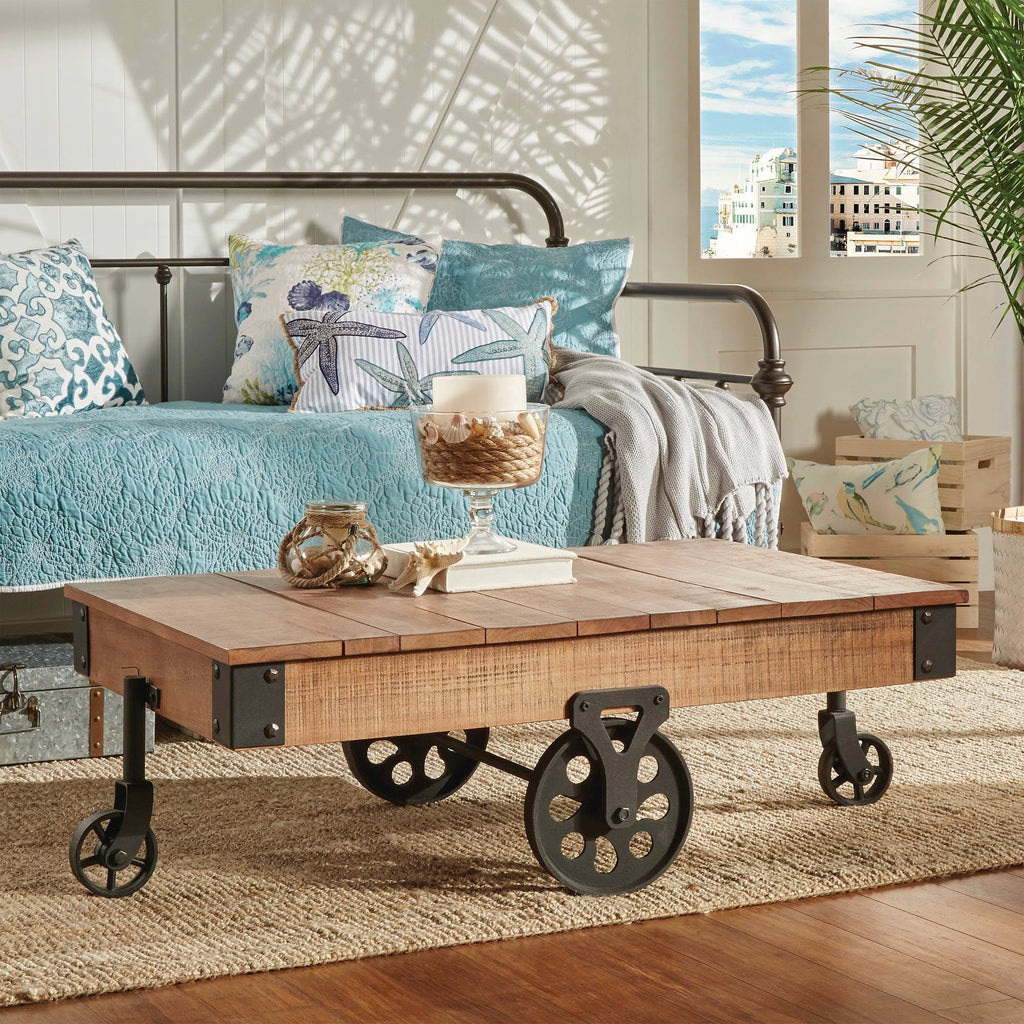 Rustic Industrial Factory Cart Cocktail Table B9932
