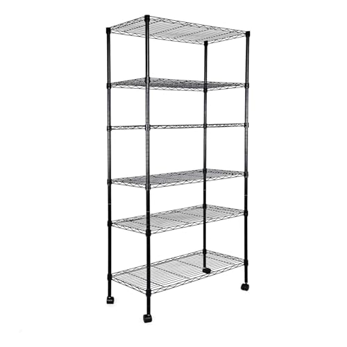 Heavy Duty 5-Shelf Storage Shelving Unit, 1250lbs Loading Capacity, Black D6828