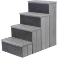 Foldable 4-Step Pet Stairs with Storage C11675