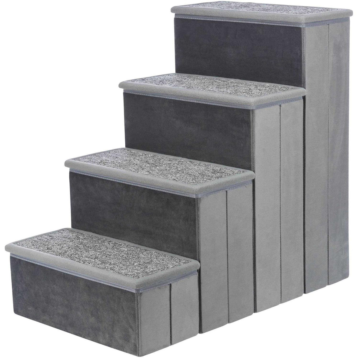 Foldable 4-Step Pet Stairs with Storage C11675
