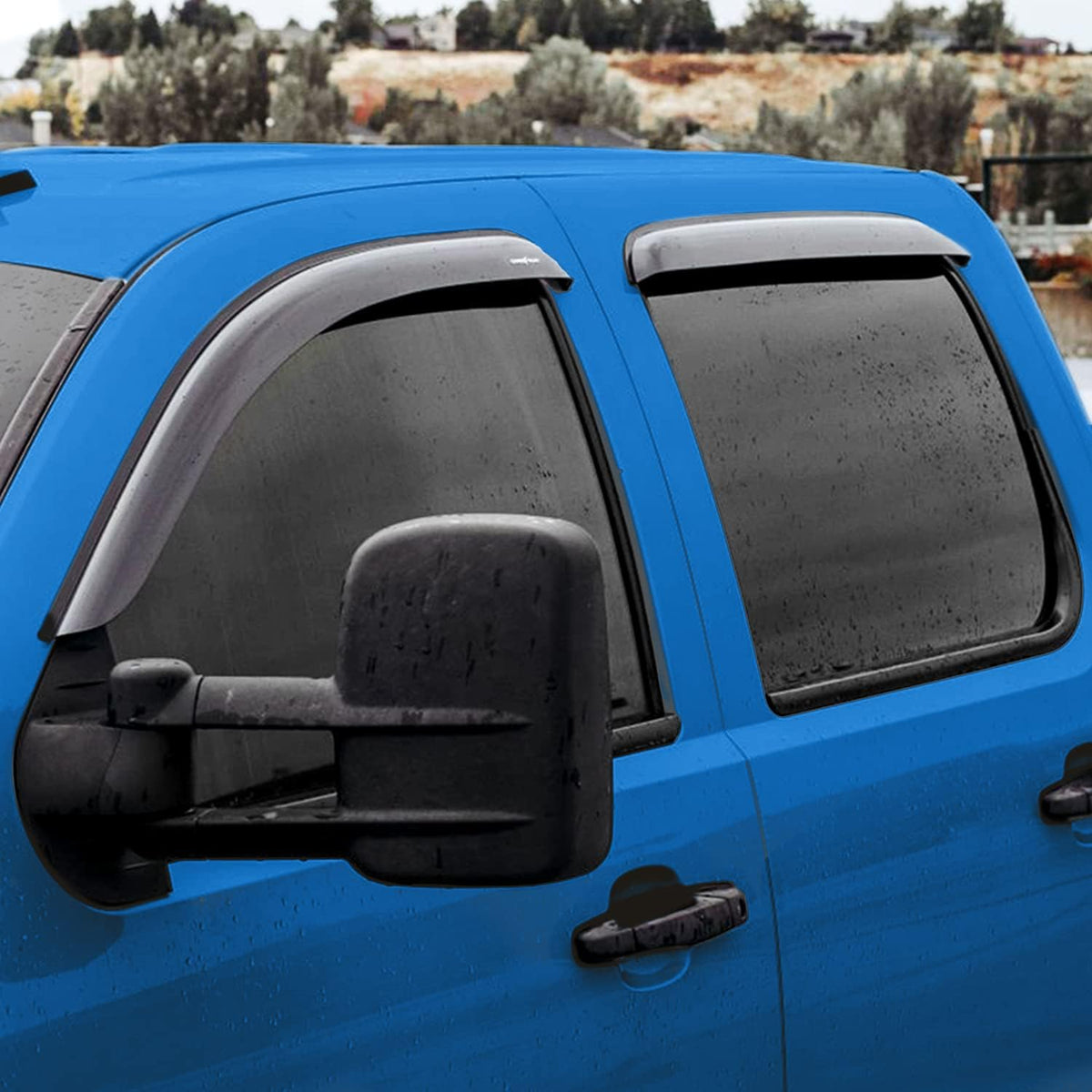 Tape-on Window Deflectors for Chevrolet Silverado/GMC Sierra 2007-2013 Crew Cab, 4 pcs X40659