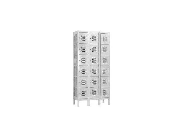Vented Metal Locker - Six Tier - Gray L63224