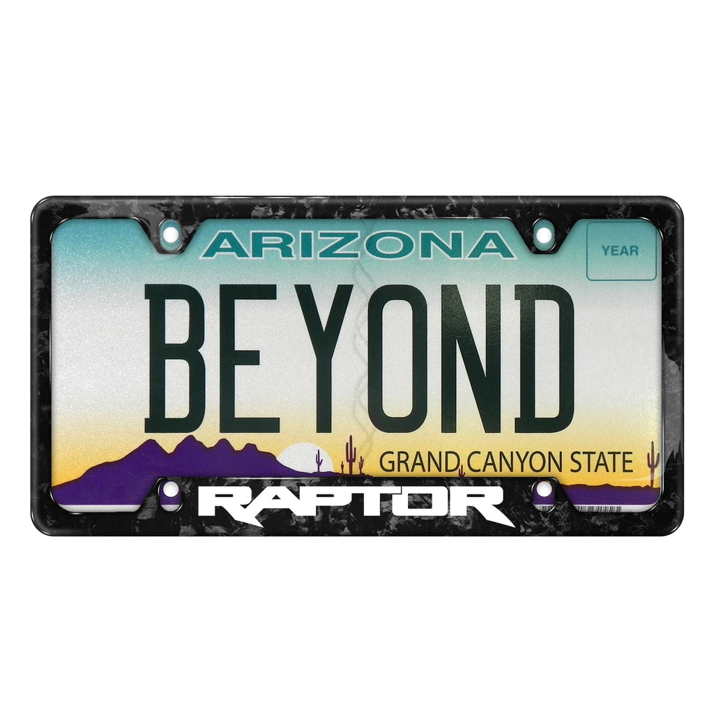 Black Forged Carbon Fiber License Plate Frame M654