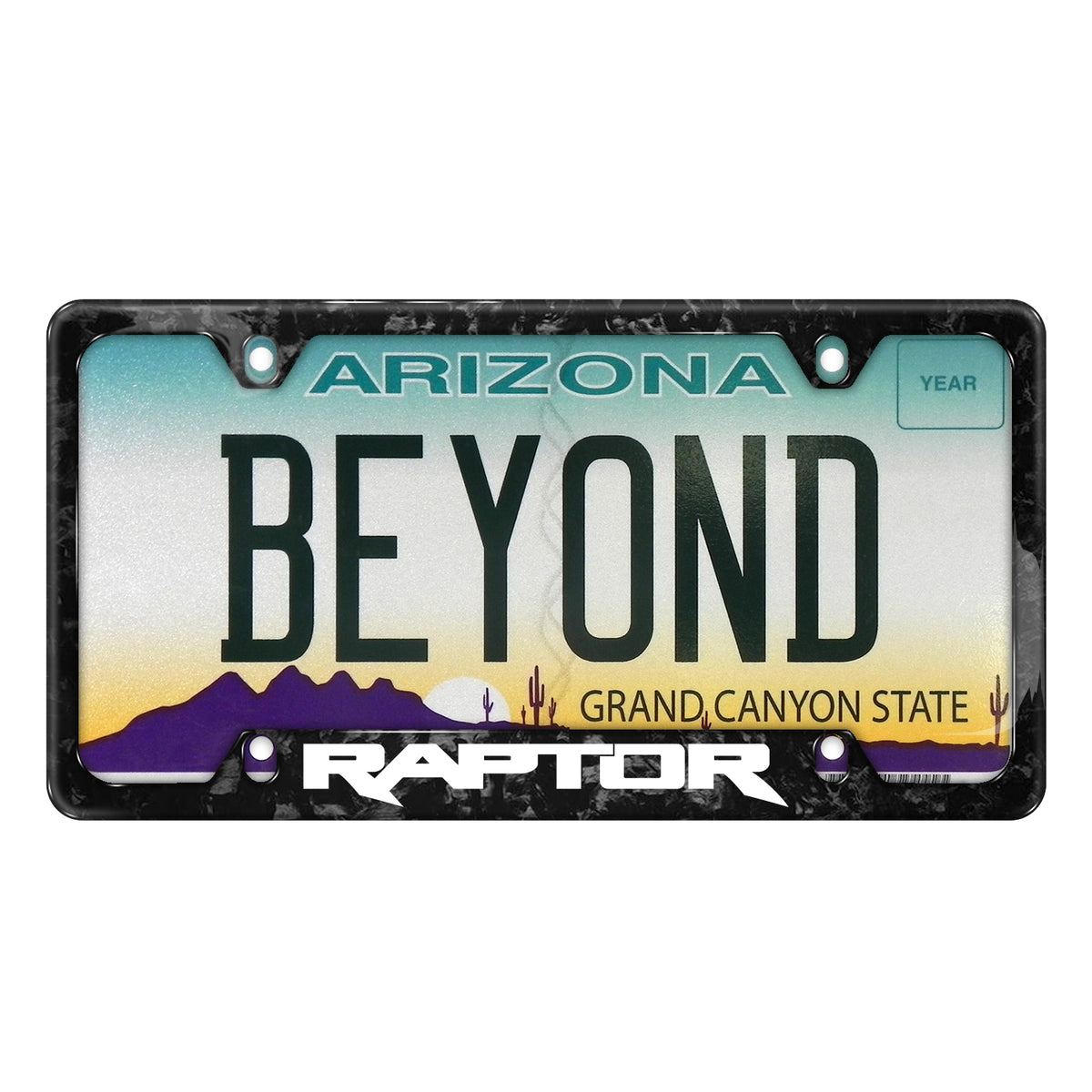 Black Forged Carbon Fiber License Plate Frame M654