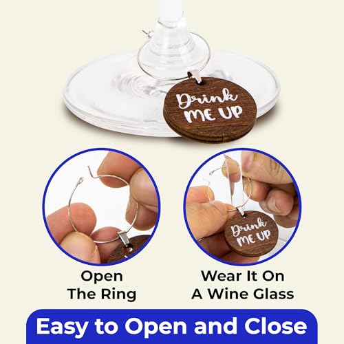 15 Pcs Christmas Wine Glass Charms U540450