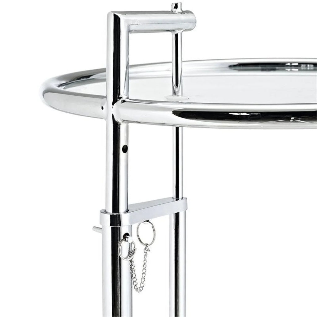Adjustable Glass Top End Table Q5936