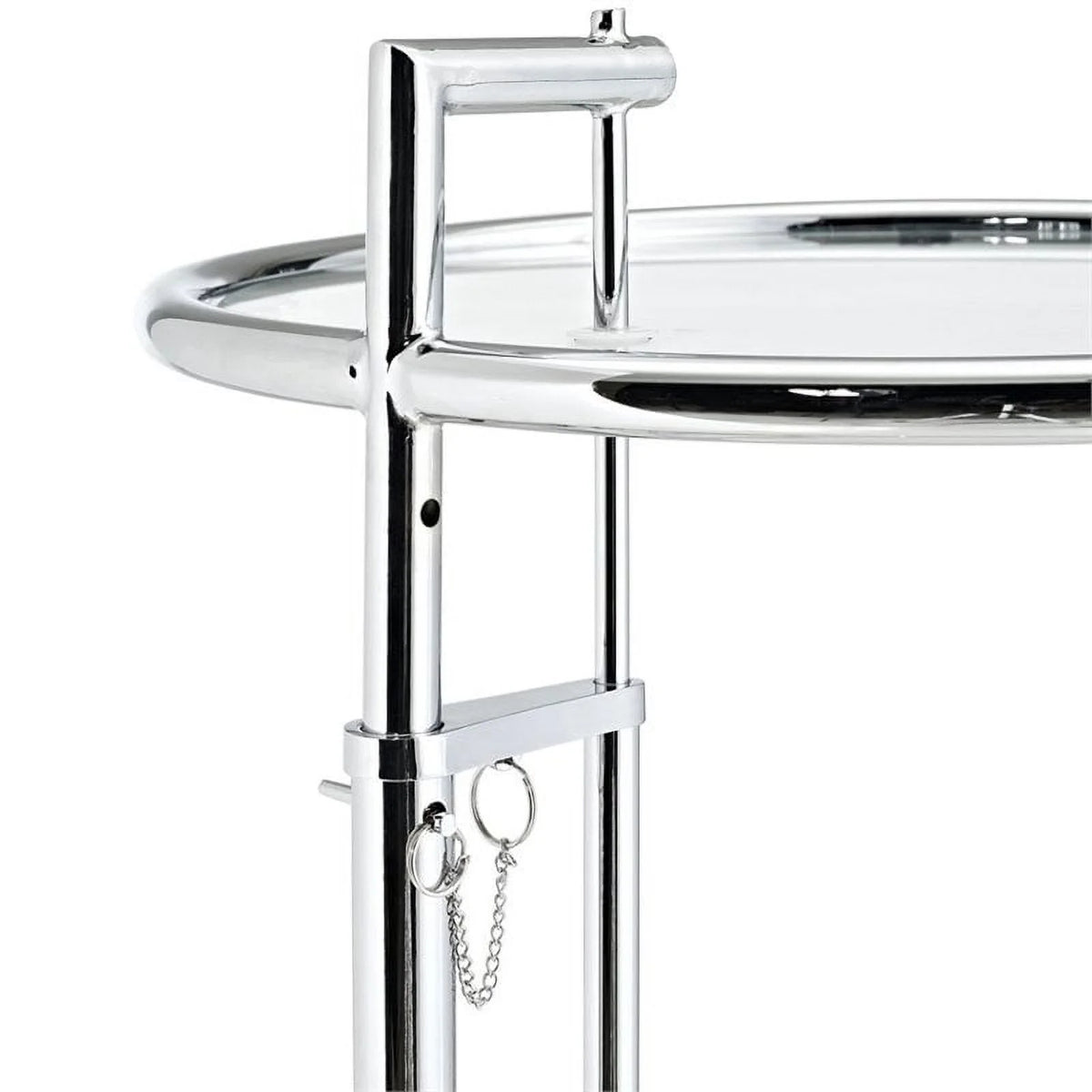 Adjustable Glass Top End Table Q5936