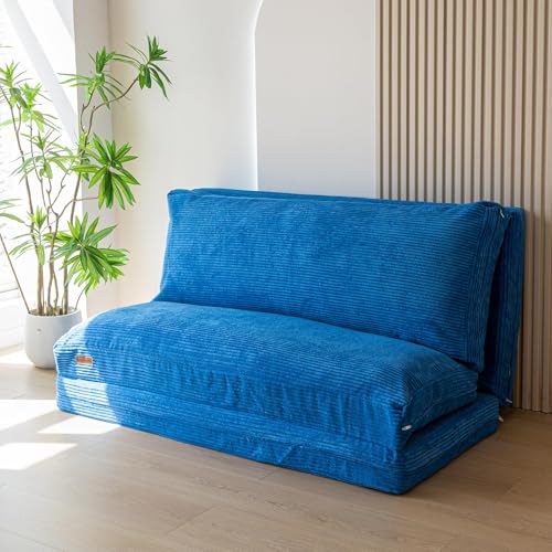 Folding Sofa Bed Floor Mattress Dark Grey 30x95 Inch W761455