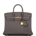 Birkin 25 Etain Togo Gold Hardware B3368