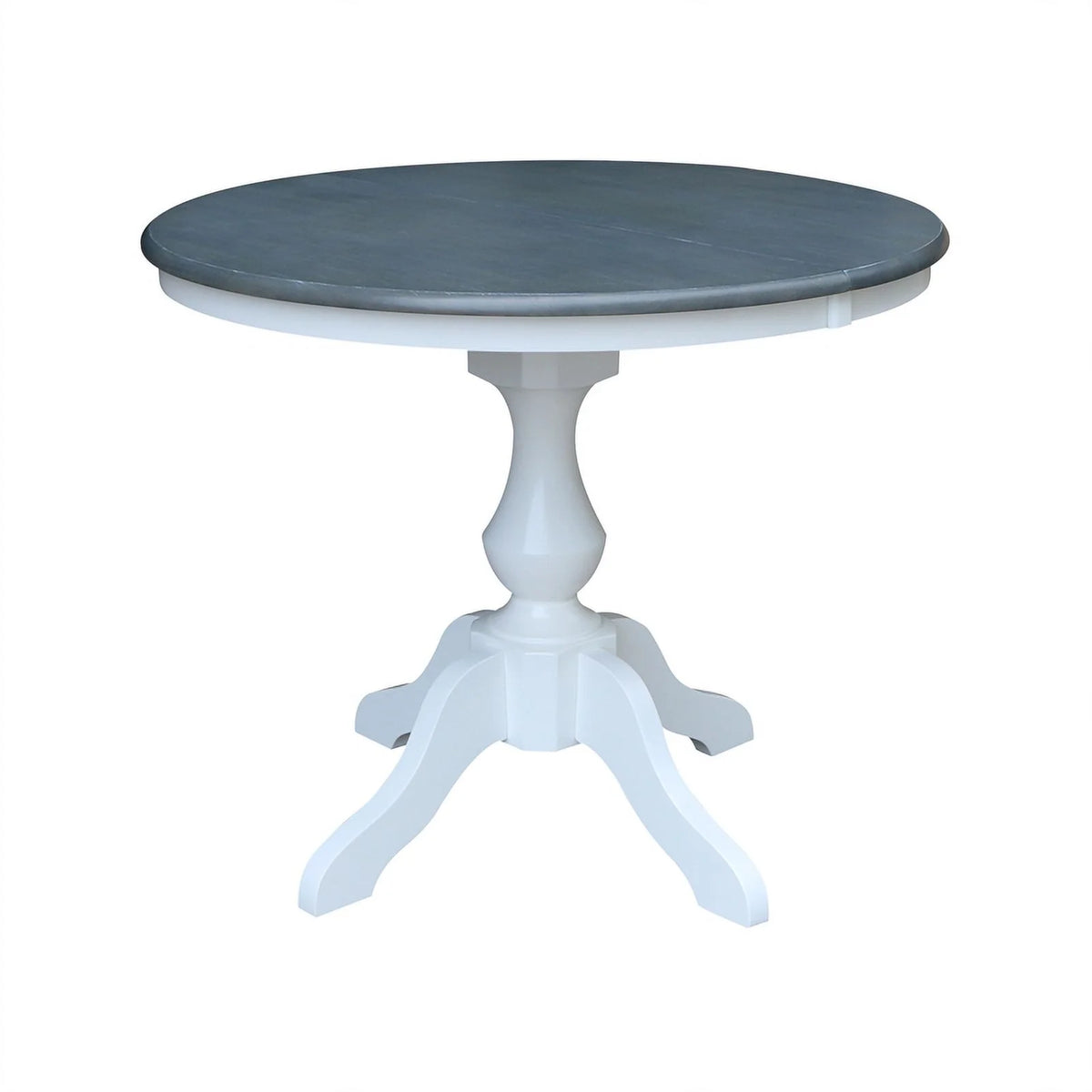 Round Wood Extension Dining Table with 4 Chairs A4284