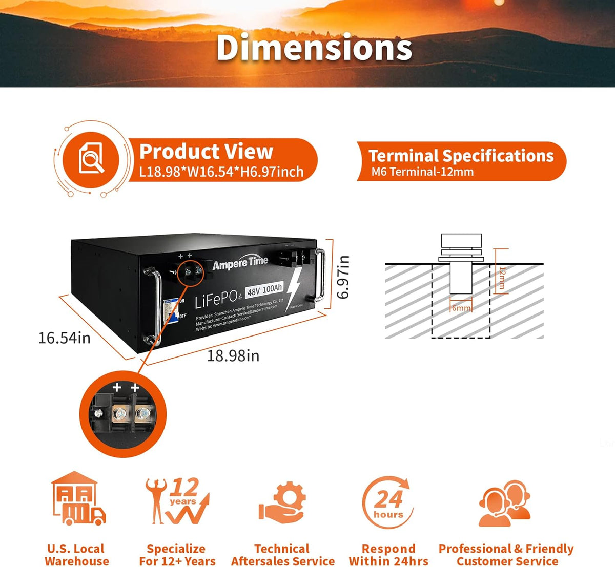 12V 50Ah Lithium LiFePO4 Battery H98324
