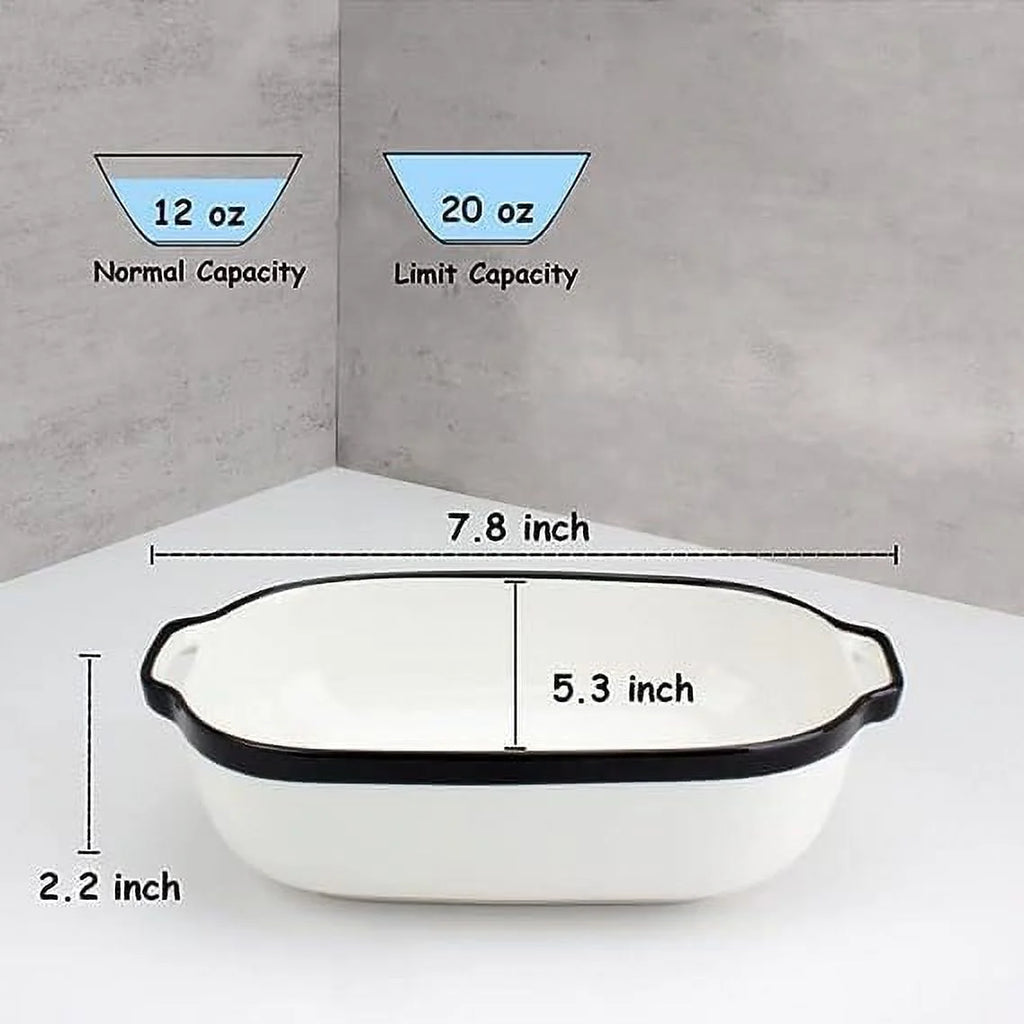 Ceramic Baking Dish Set of 4 with Carry Handles P4021