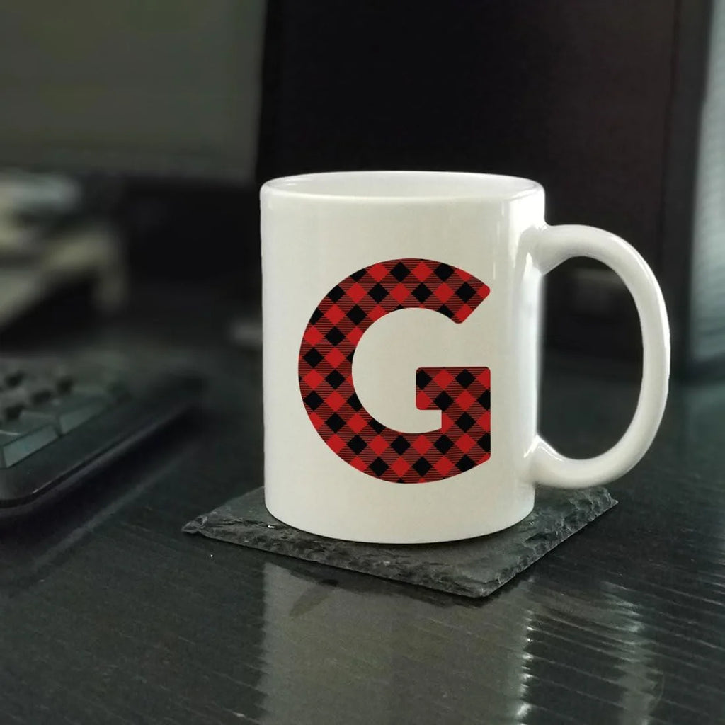 Hot Chocolate Coffee Mug Gift, Red Plaid, 1-Pack N991