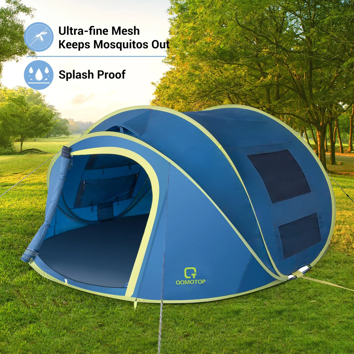 4-Person Waterproof Pop Up Camping Tent R98544