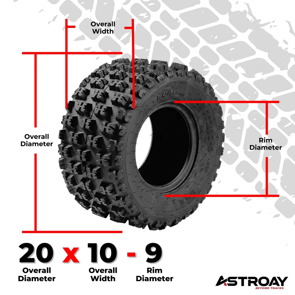 20x10-9 Rear ATV Tires Set Of 2 O919271