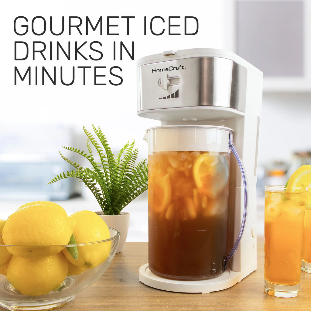 White 3-Quart Iced Tea and Iced Coffee Brewing System B527