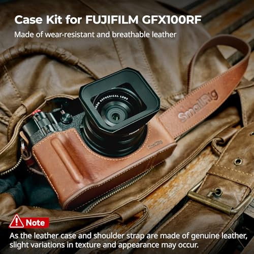 Black Leather Camera Case Kit with Shoulder Strap M4613