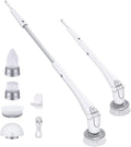 Electric Spin Scrubber with 4 Replaceable Rotating Brush Heads, Adjustable Extension Handle E45505