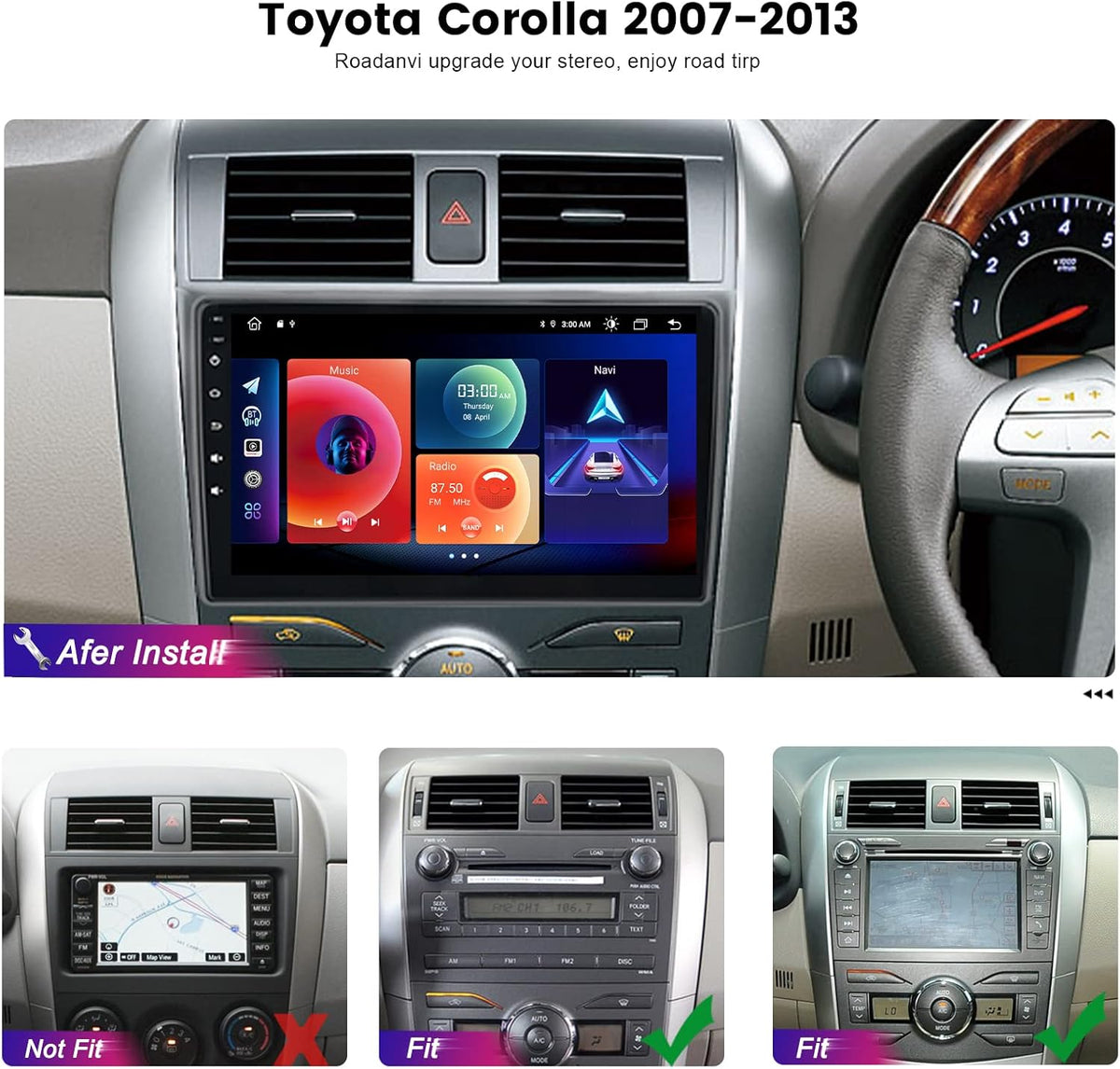 Car Stereo Bluetooth Radio with 1280x720 IPS Touch Screen H33523