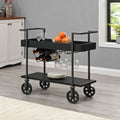 Black Wheeled Bar Cart V24609
