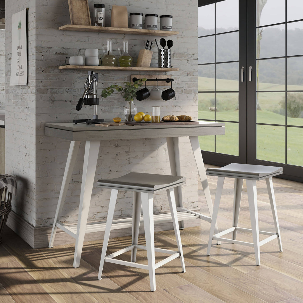 3-Piece Counter Height Table Set Dark Oak F280260