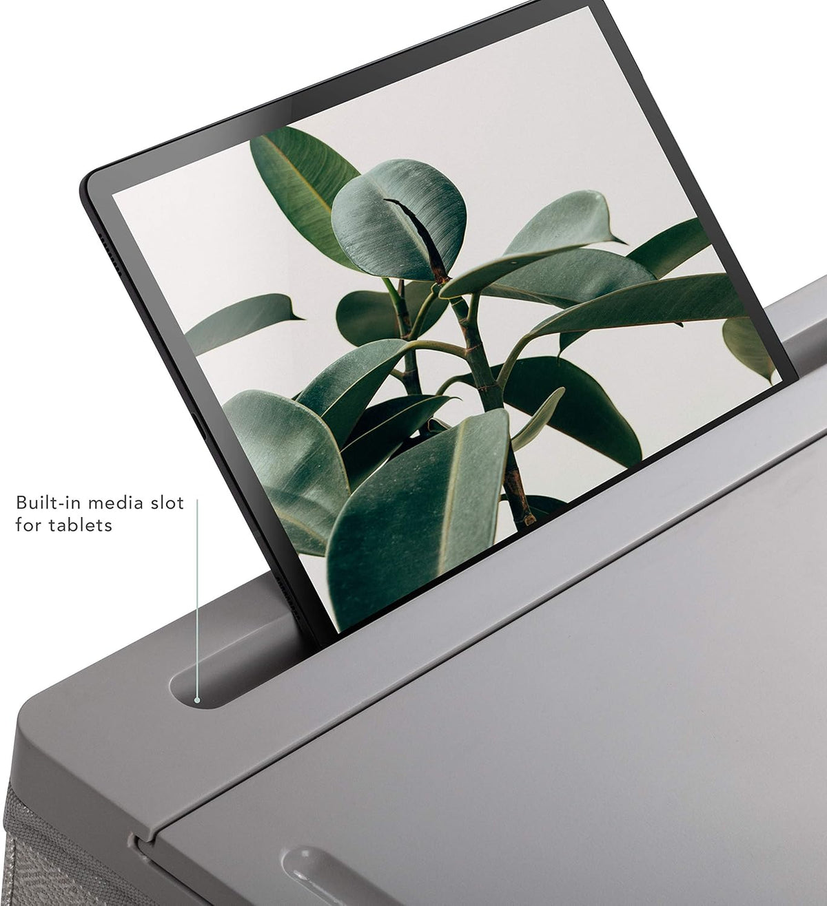 Calming Gray Storage Lap Desk with Sliding Lid U774119