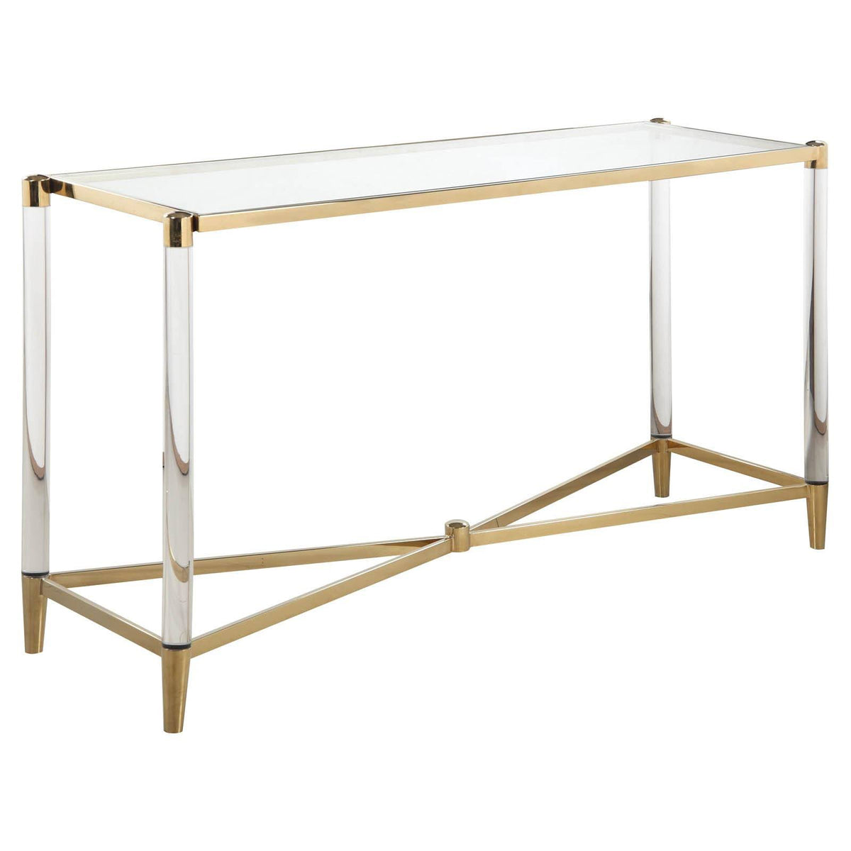 Rectangular Glass Top Sofa Table B243