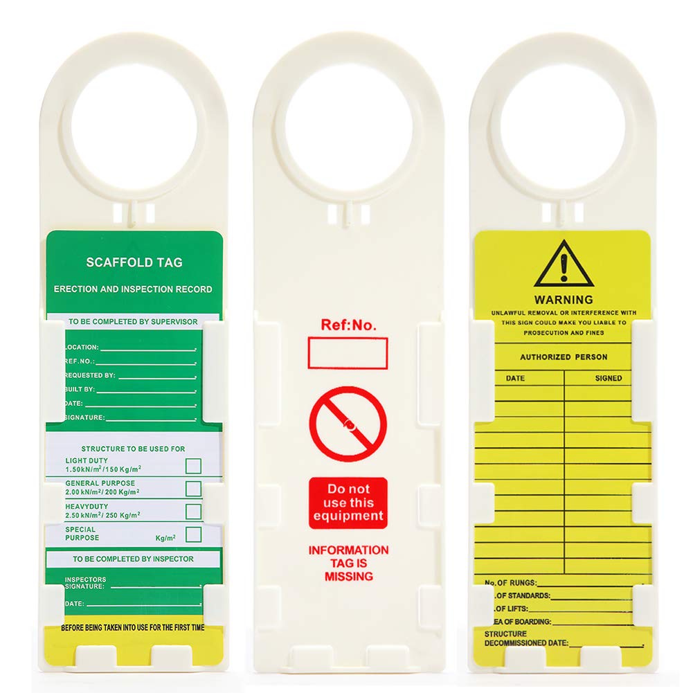 Scaffold Safety Inspection Tags 10 Pcs H239
