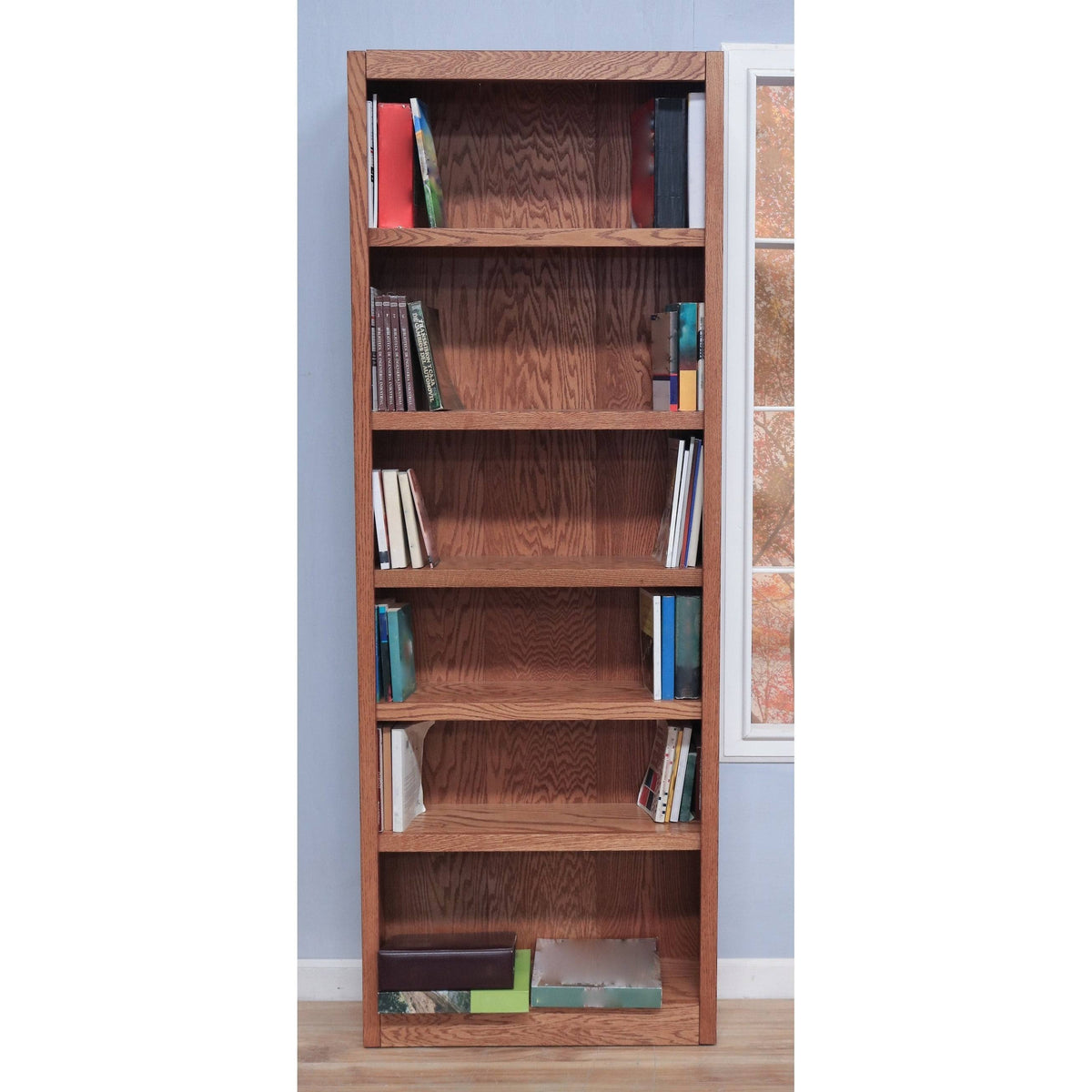 Cherry 6 Shelves Bookcase U622