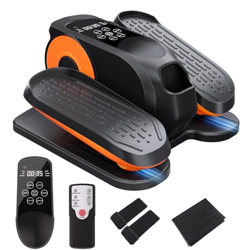 Under Desk Elliptical Machine, Quiet Portable Mini Electric Seated Pedal Exerciser, 12 Adjustable Speeds D416812