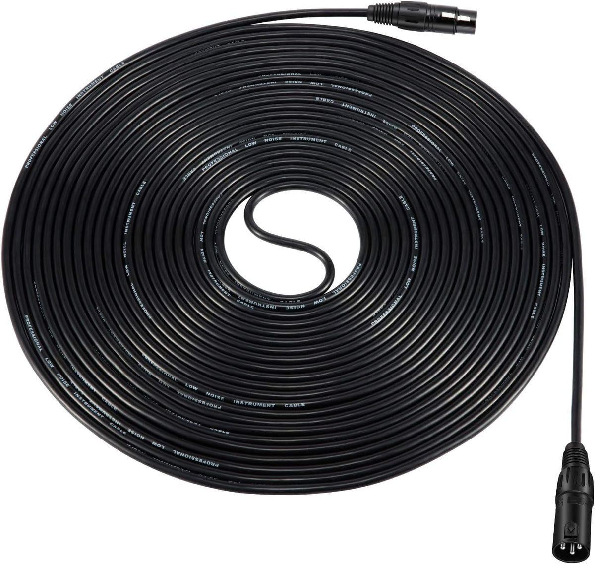 25ft XLR Microphone Male to Female Mic Cables Black 3-Pack U38618