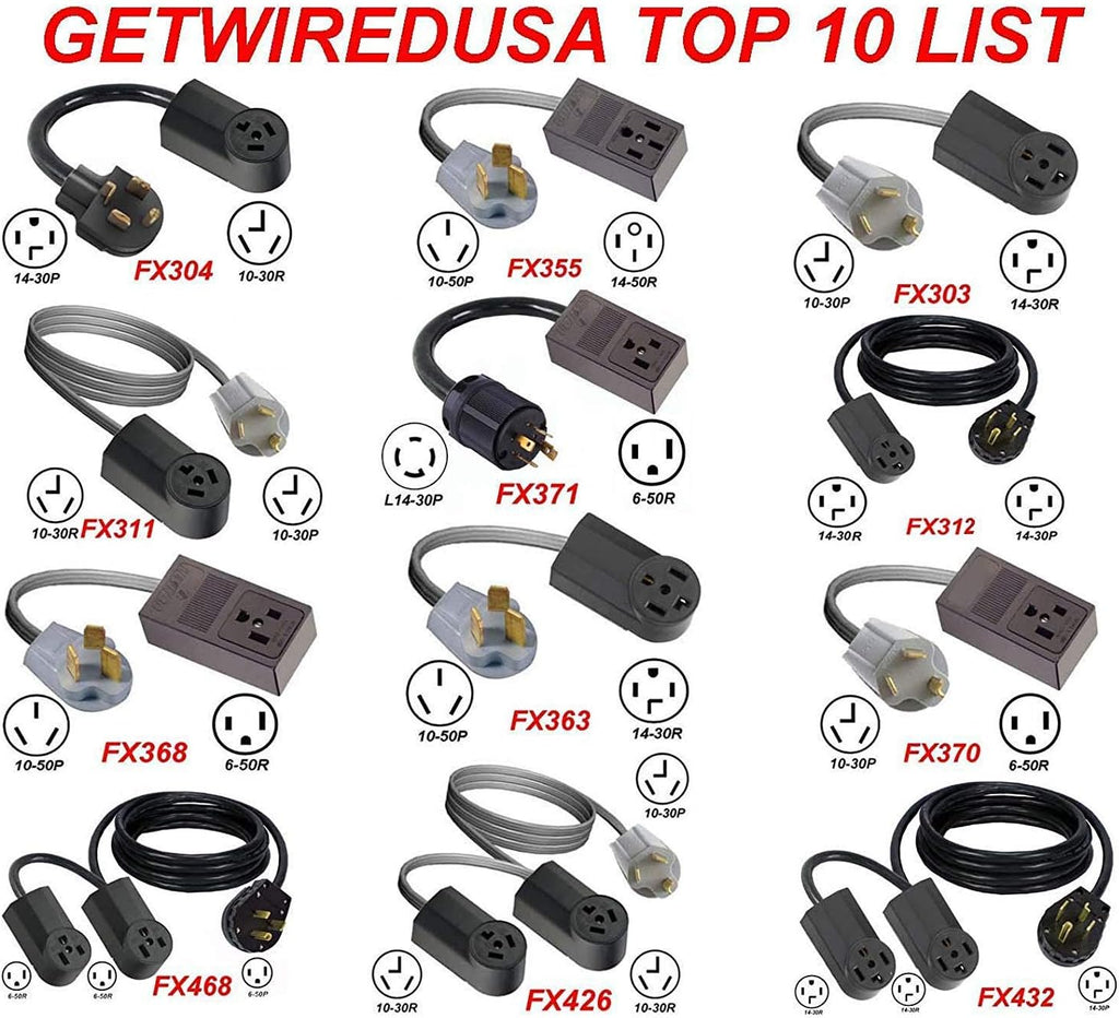 15-FT 10/3 10AWG Extension Cord 10-50P to 10-50R N16455
