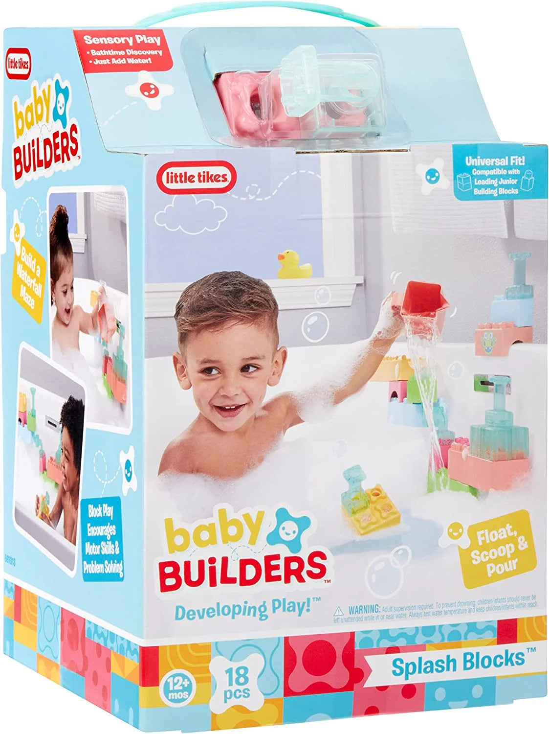 Splash Blocks Bath Toy for Babies and Toddlers J665
