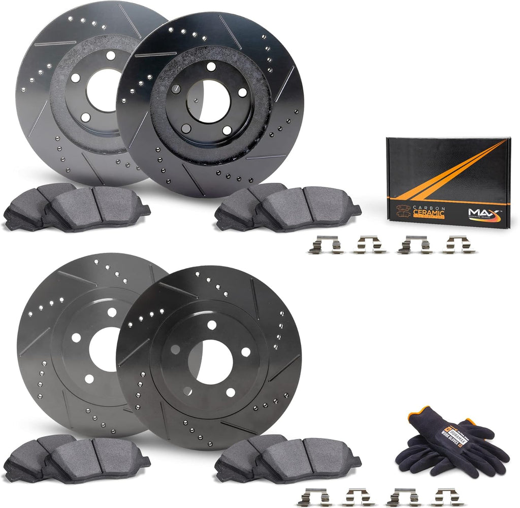 Max Brakes Elite XDS Rotors with Carbon Ceramic Pads R15606