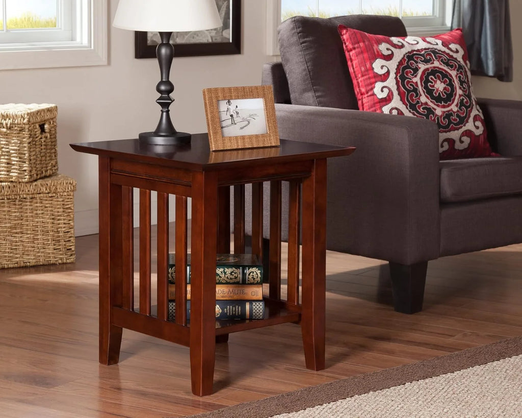 Solid Hardwood End Table 20 In Set Of 2 Walnut T294942