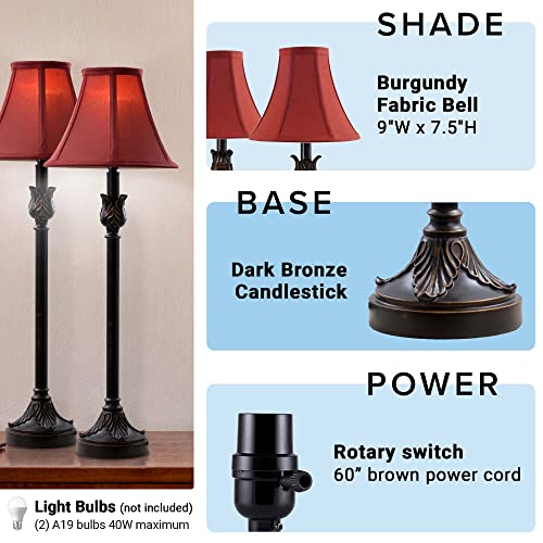 Bronze Buffet Table Lamps Set of 2 M2183