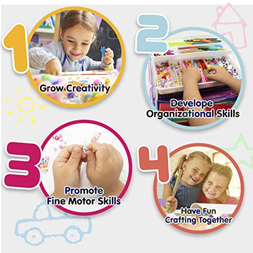 Kids Craft Kit in a Plastic Craft Box Organizer D42953