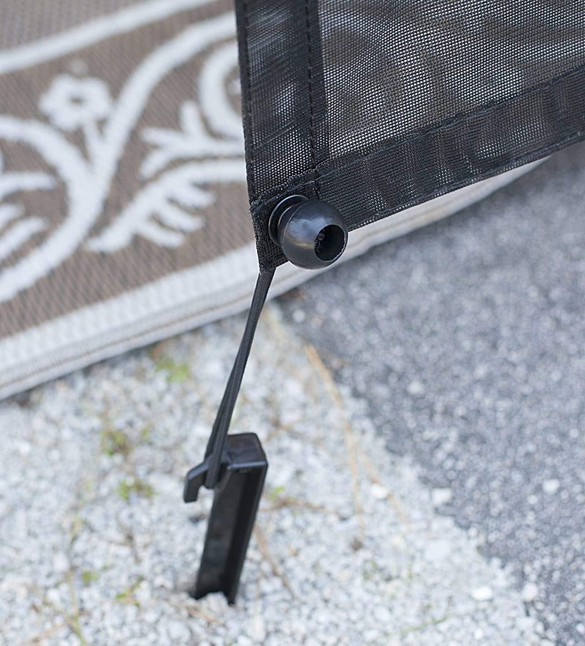 Black Mesh RV Awning Sun Shade Screen with Zipper 14' x 9' C675