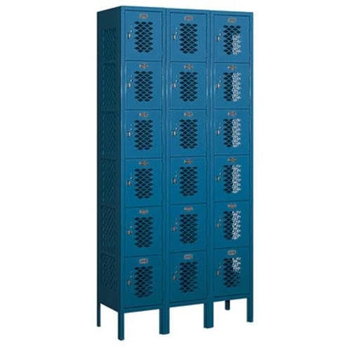 Vented Metal Locker - Six Tier - Gray L63224