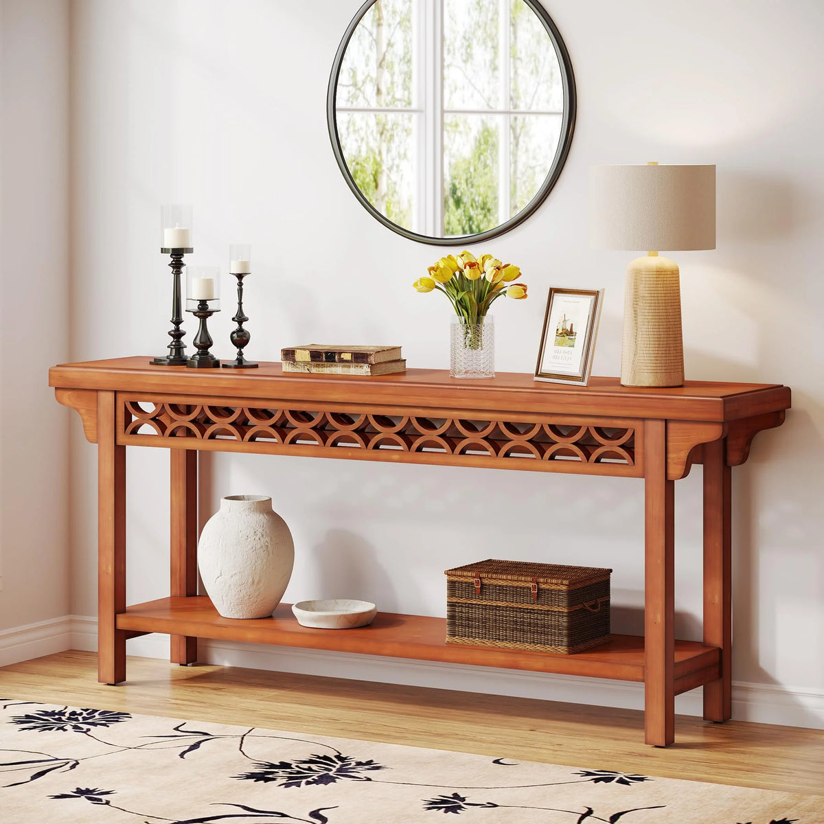 70.8 inch Solid Wood Console Table U780454