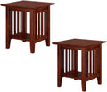 Solid Hardwood End Table 20 In Set Of 2 Walnut T294942
